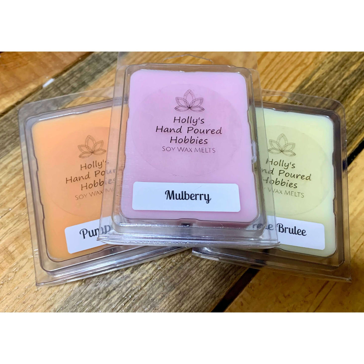 Buy custom made nontoxic soy-coco wax melts in 4 Packs. Custom, made to order, in Ohio.