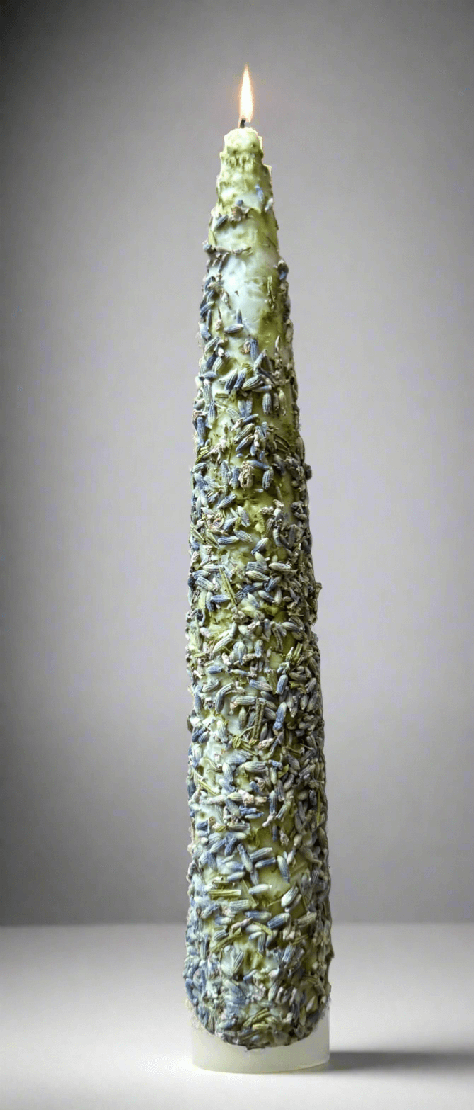 Sage Dressed Ritual Taper Candle