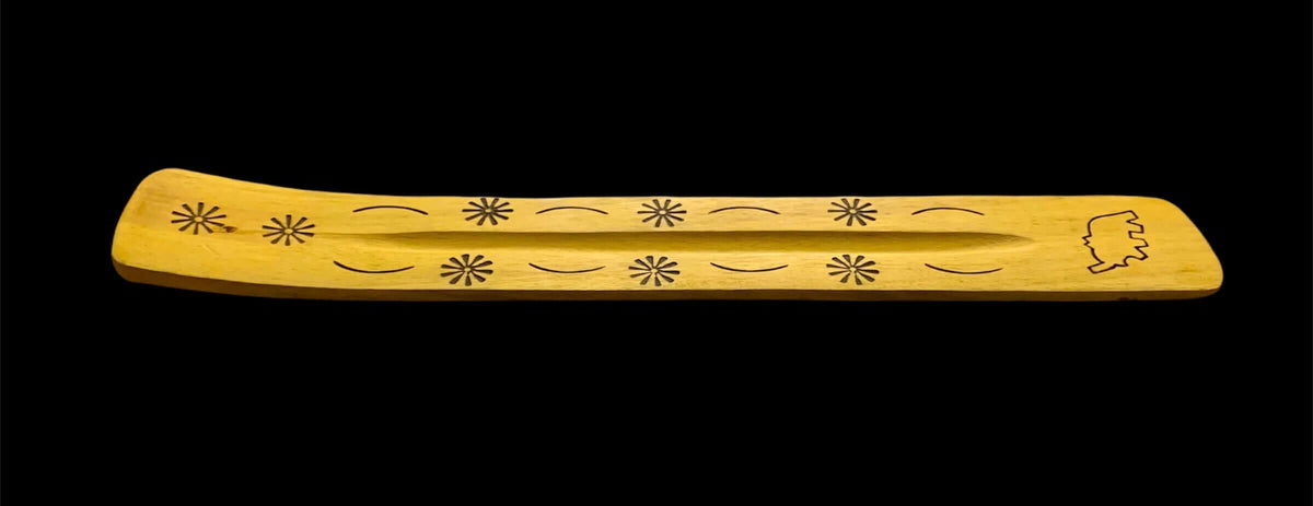 Buy Wooden Yellow Incense Burner Stick Holder online.
