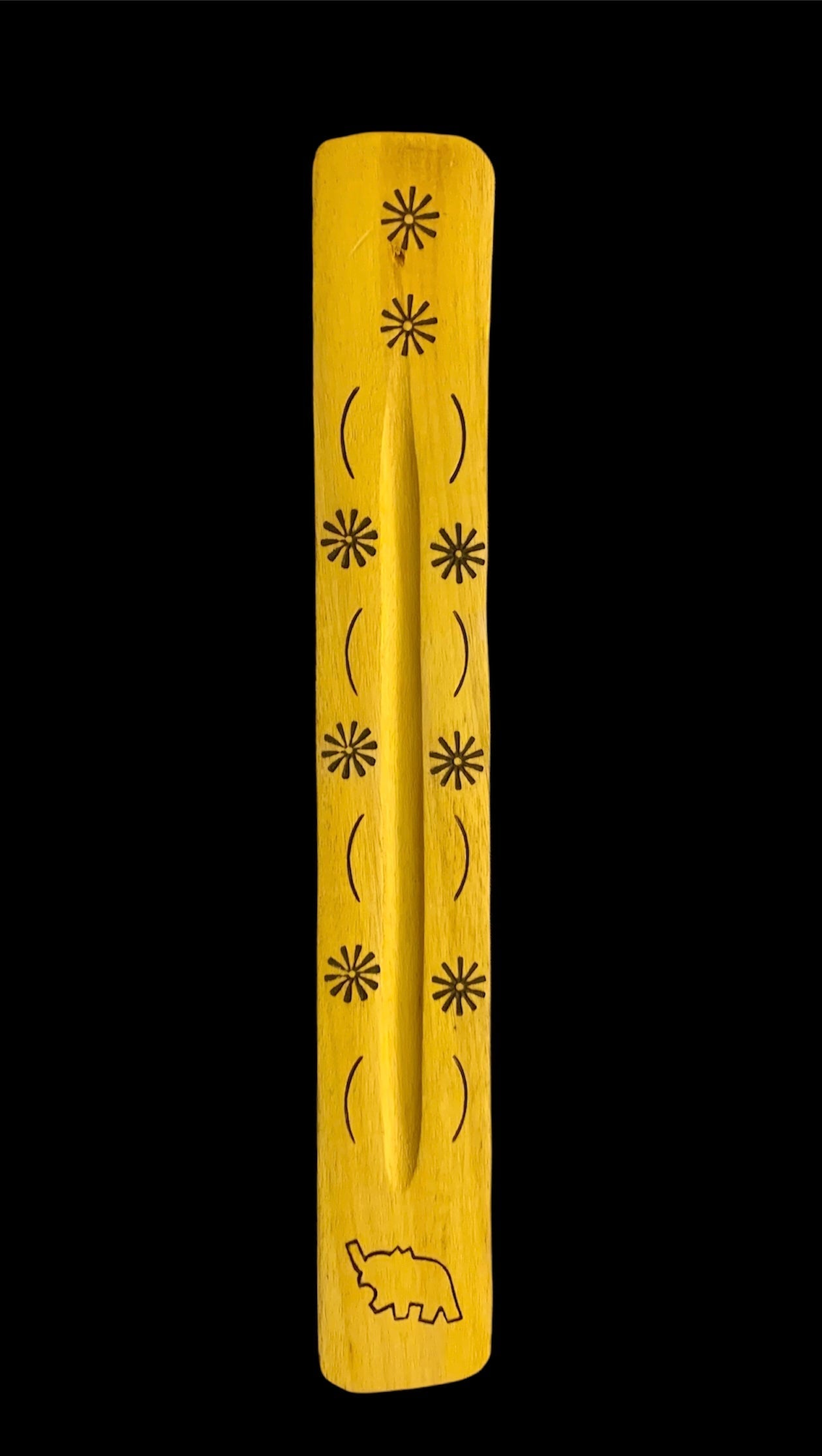 Buy Wooden Yellow Incense Burner Stick Holder online.