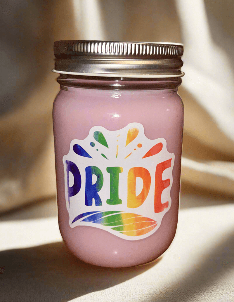 Buy limited edition Pride month candles online. Scented soy-coco wax blends.