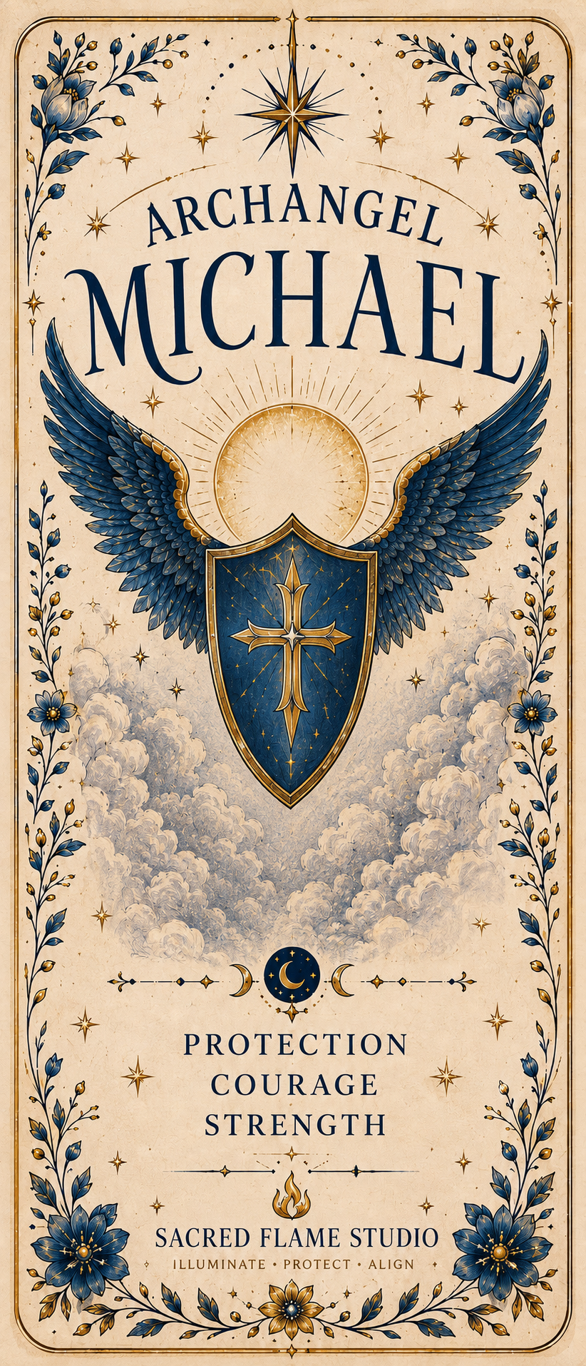 Archangel Michael Crystal Infused Custom Prayer Candle
