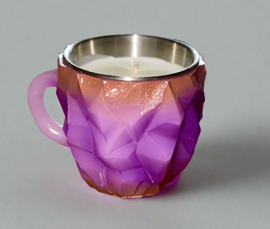 California Dreamin’ Scented Amethyst Resin Cup Candle Holly's Hand Poured Hobbies Candle Shop