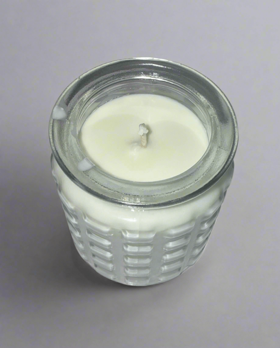 Eucalyptus Peppermint Soy Candle – 8 oz Clear Glass Jar Holly's Hand Poured Hobbies Candle Shop