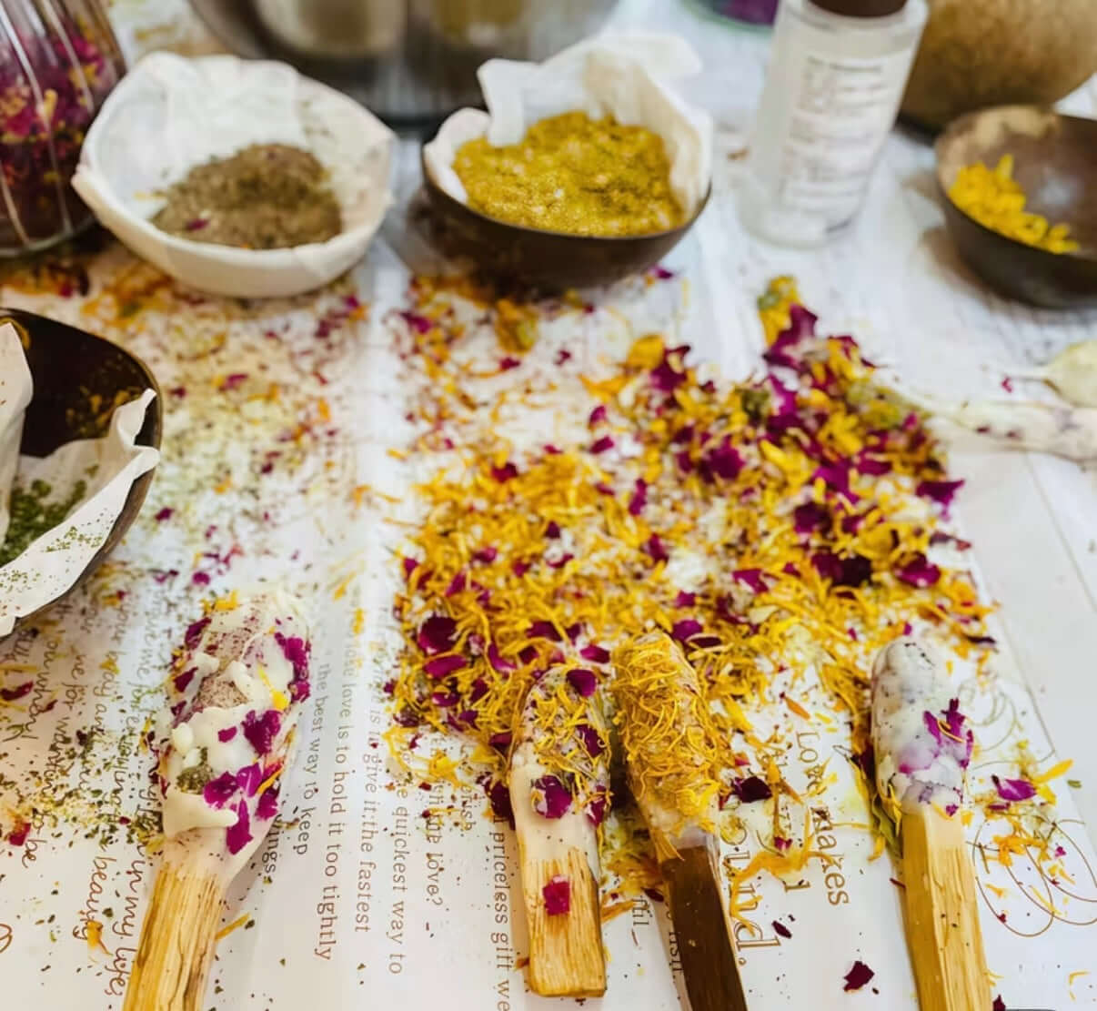 Artisan Dipped Palo Santo Ritual Sticks Set of 8