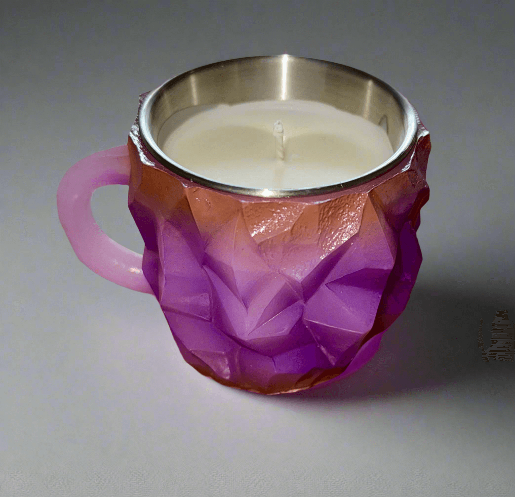 California Dreamin’ Scented Amethyst Resin Cup Candle Holly's Hand Poured Hobbies Candle Shop