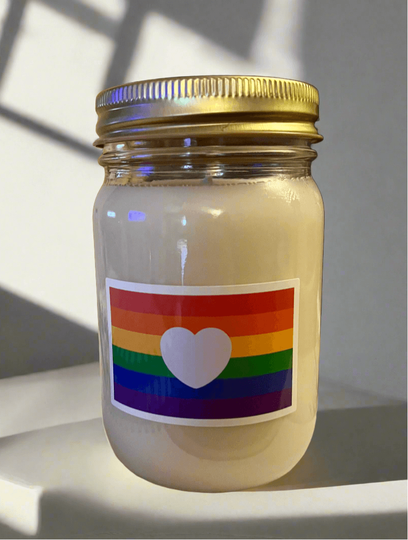 Buy limited edition Pride candles online. Scented soy-coco wax blends.