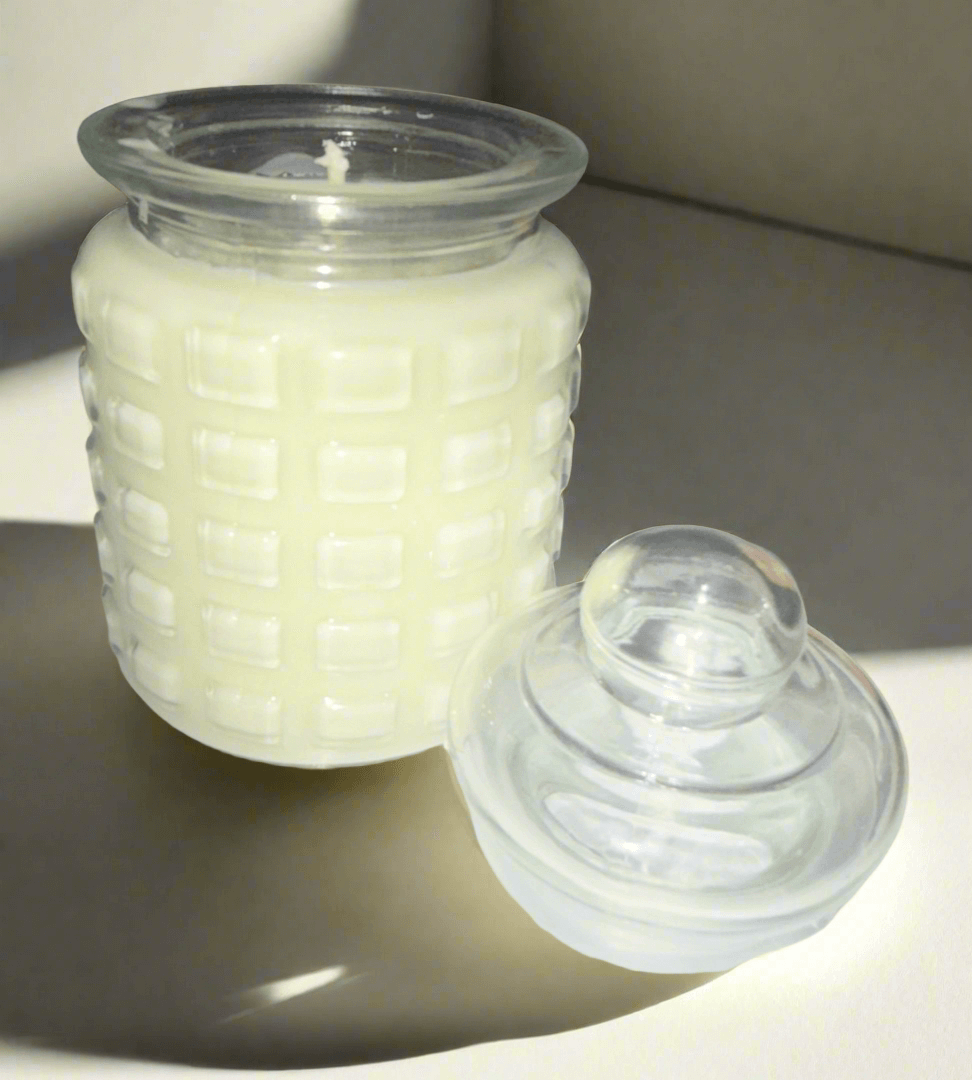 Eucalyptus Peppermint Soy Candle – 8 oz Clear Glass Jar Holly's Hand Poured Hobbies Candle Shop