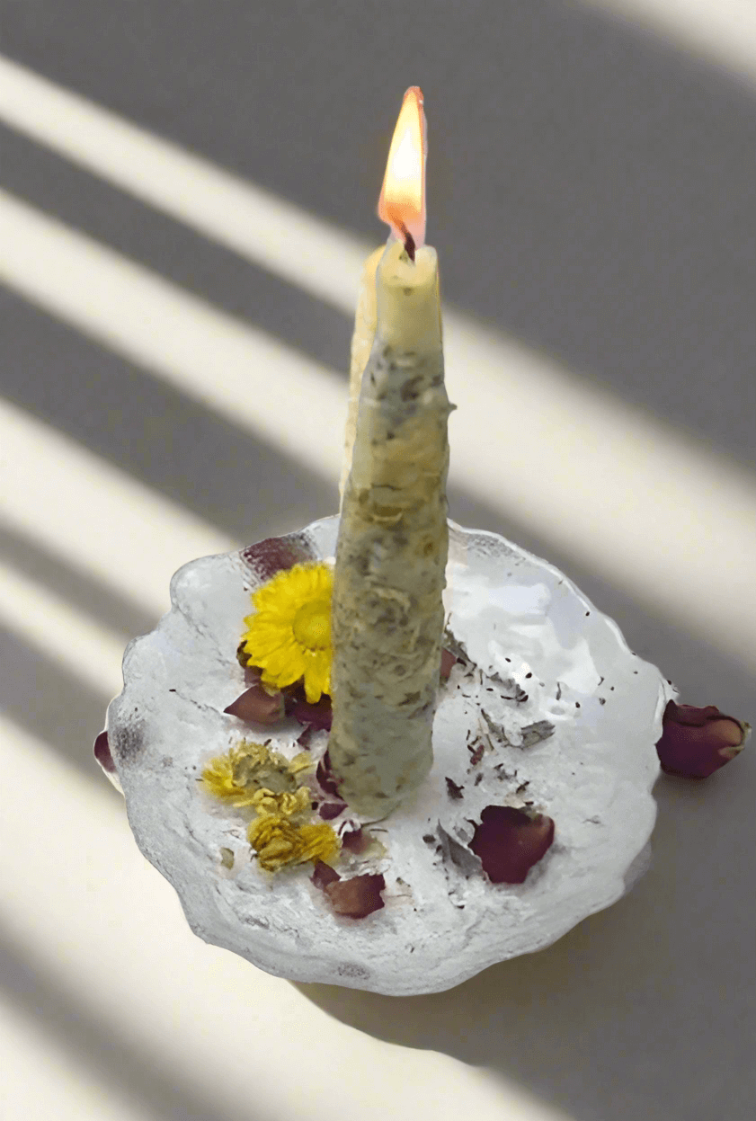 View details for Sage Dressed Soy Taper Candle – 8” Ritual Candle for Cleansing & Smudging Sage Dressed Soy Taper Candle – 8” Ritual Candle for Cleansing & Smudging