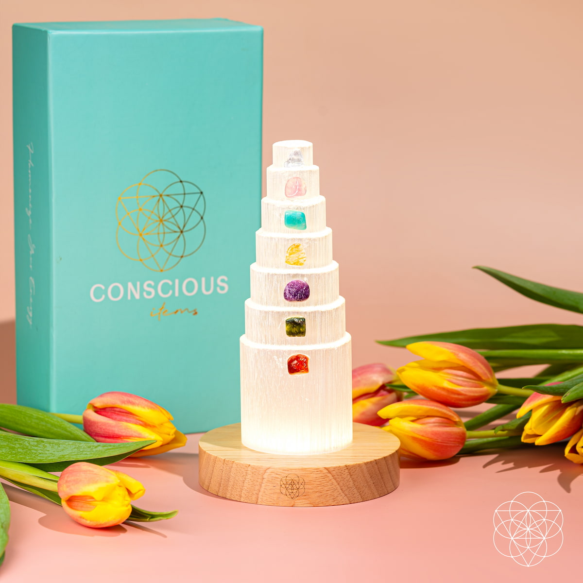 The Stress Shield Lamp - 7 Stones of Healing Conscious Items