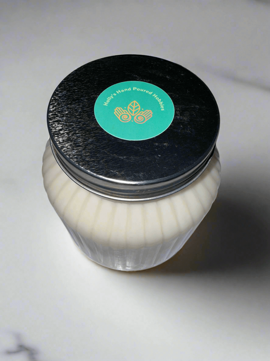 Extra large 24 ounce glass jar candle with the scent Froot Loops.