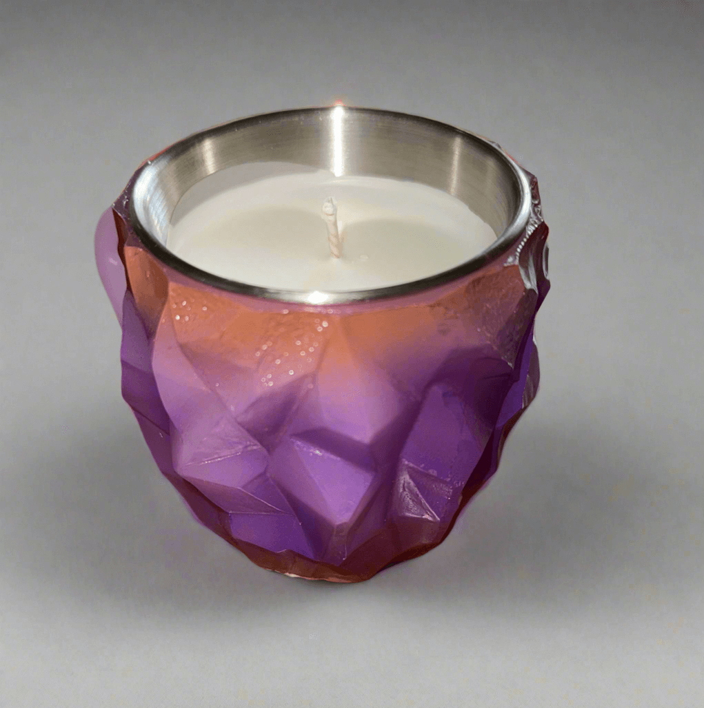 California Dreamin’ Scented Amethyst Resin Cup Candle Holly's Hand Poured Hobbies Candle Shop