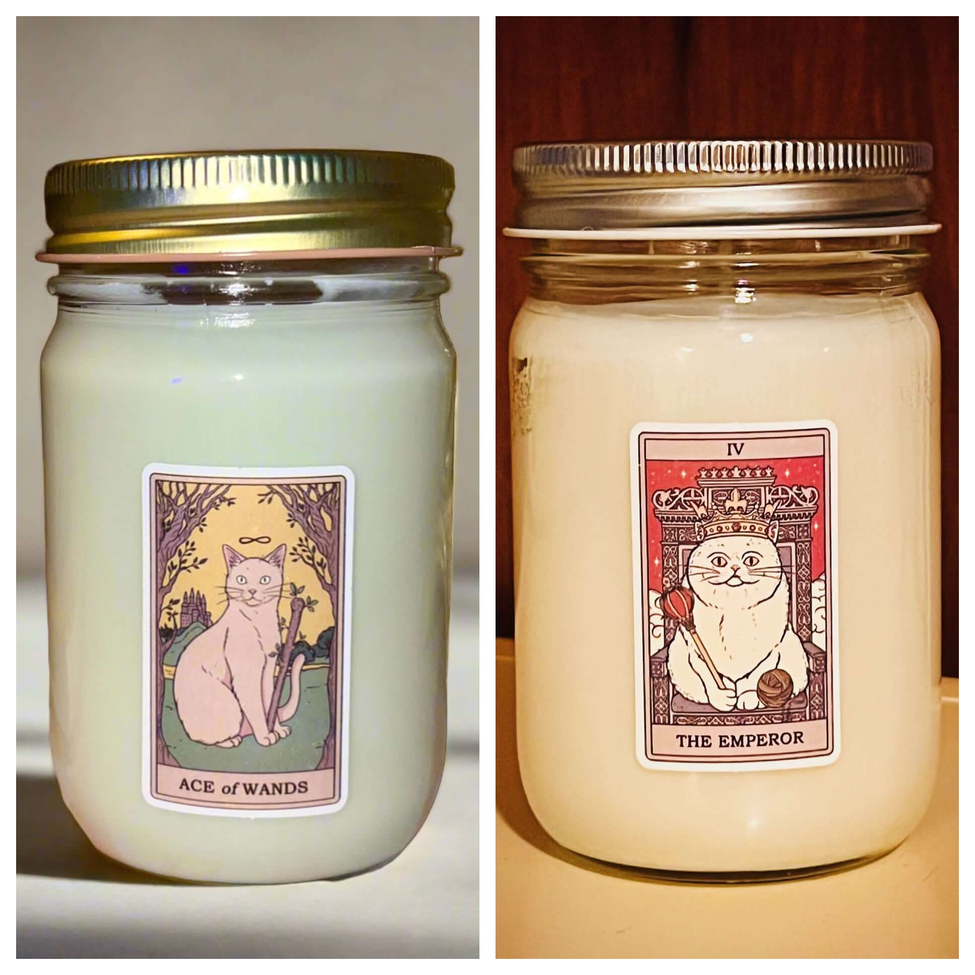 Tarot Card Themed Scented 12 oz Candle | Custom Holly's Hand Poured Hobbies Candle Shop