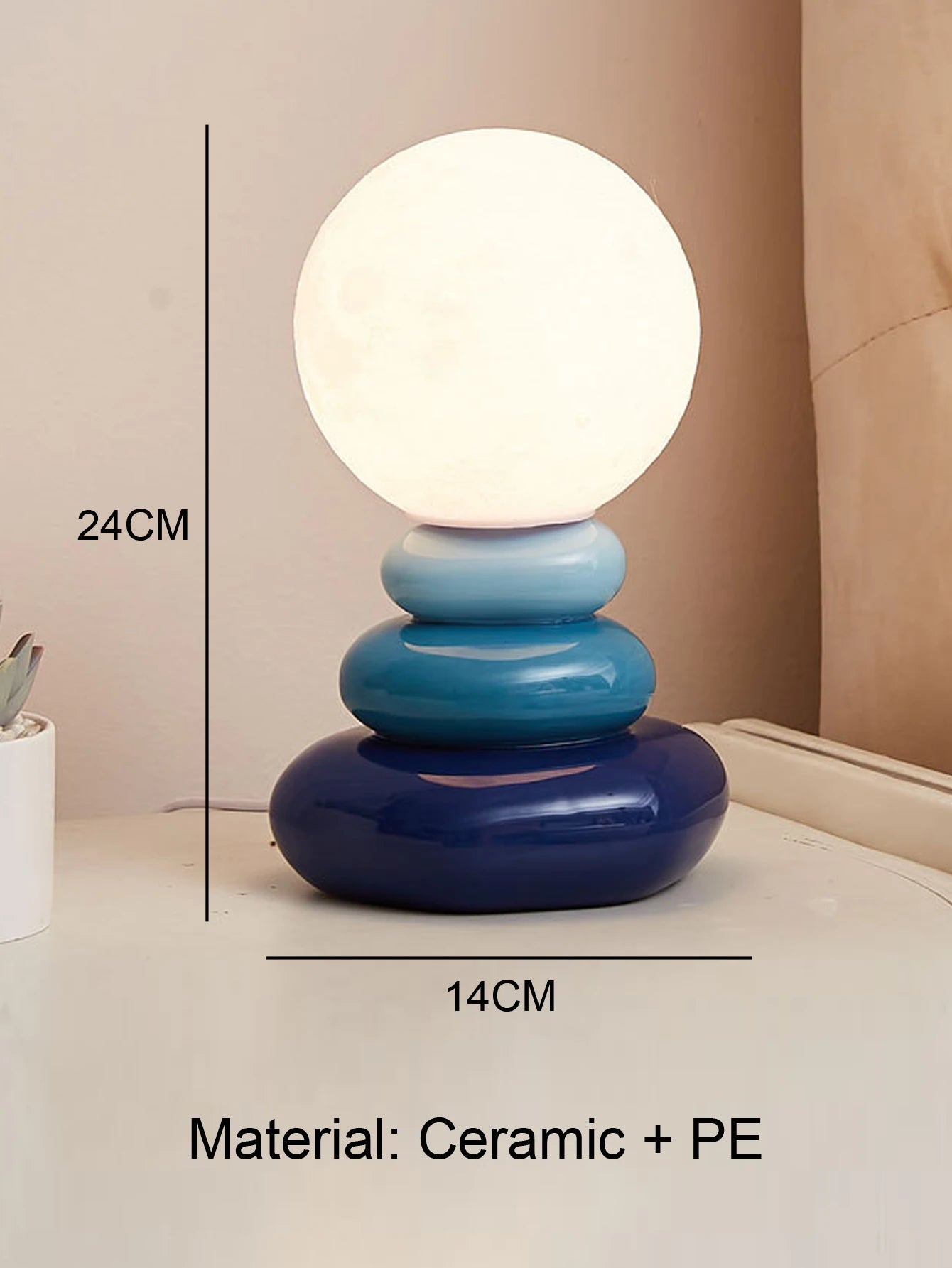 Modern Ceramic LED Table Lamp – Minimalist Bedroom & Home Décor Light