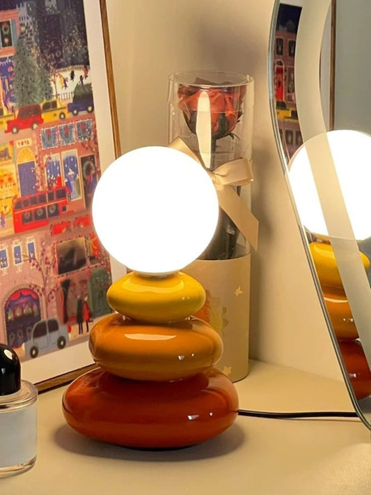 Modern Ceramic LED Table Lamp – Minimalist Bedroom & Home Décor Light