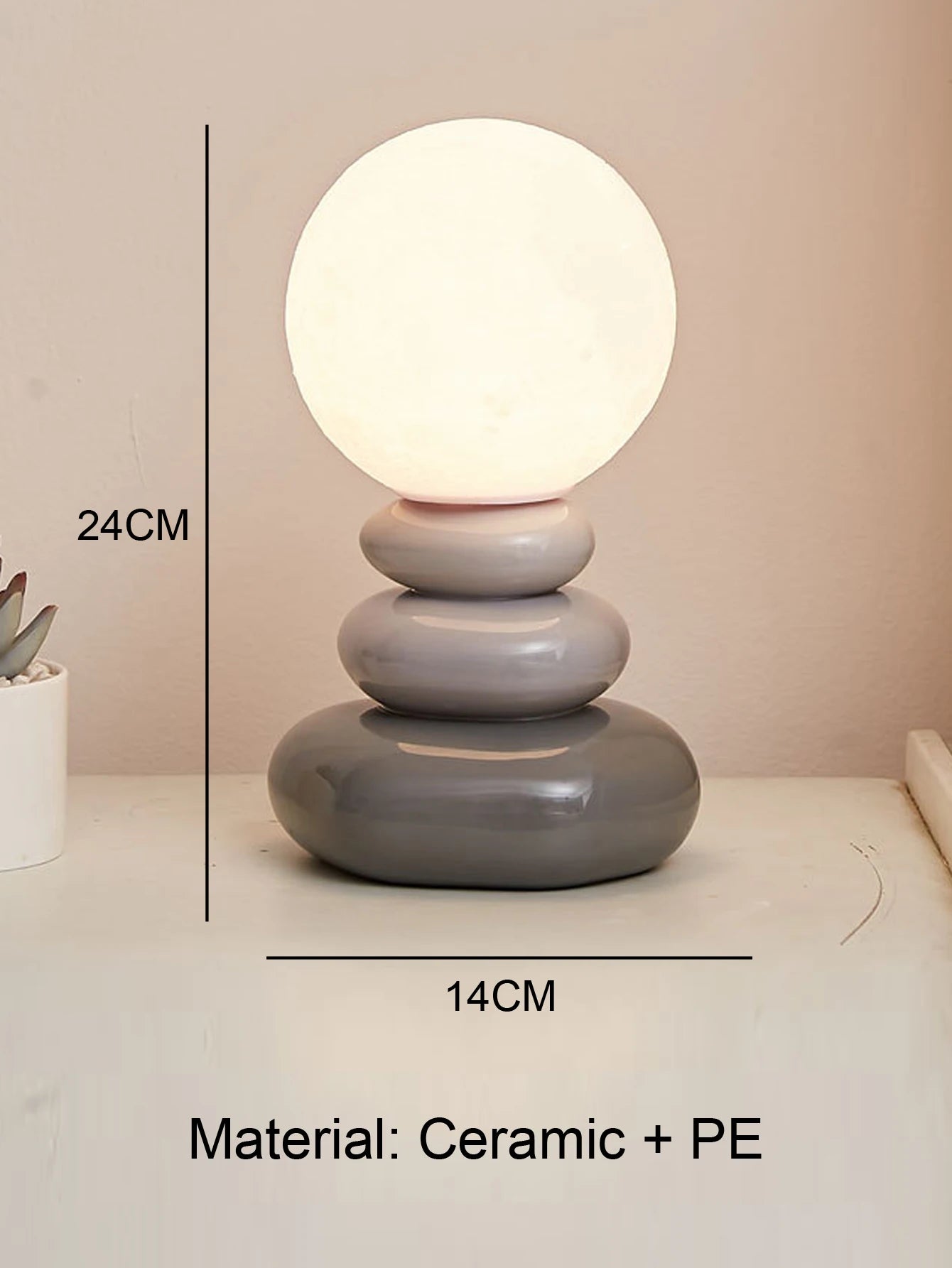 Modern Ceramic LED Table Lamp – Minimalist Bedroom & Home Décor Light
