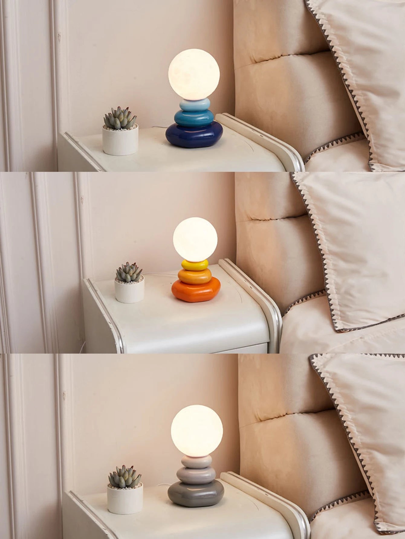 Modern Ceramic LED Table Lamp – Minimalist Bedroom & Home Décor Light