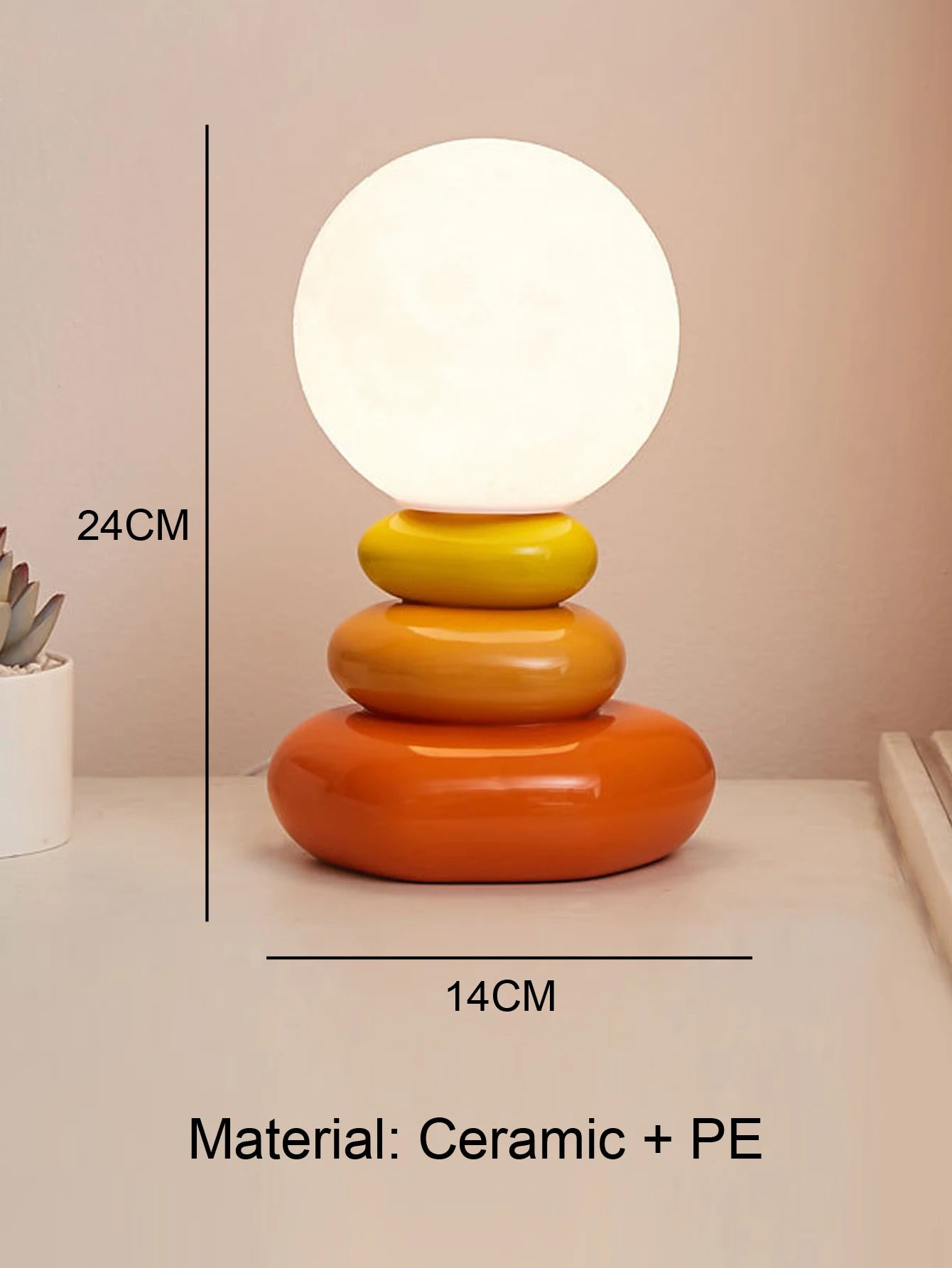 Modern Ceramic LED Table Lamp – Minimalist Bedroom & Home Décor Light