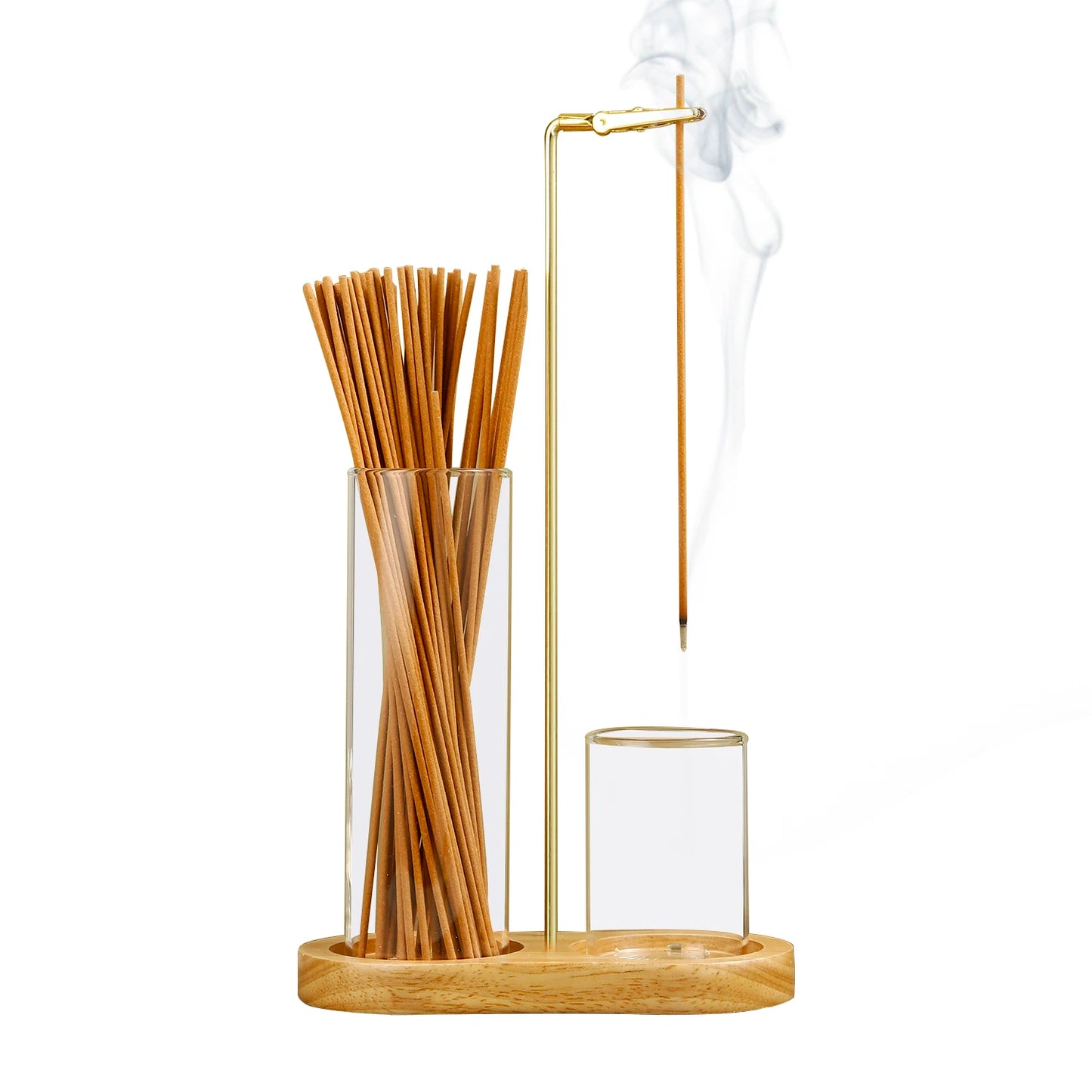Hanging Incense Burner & Glass Ash Catcher with Storage