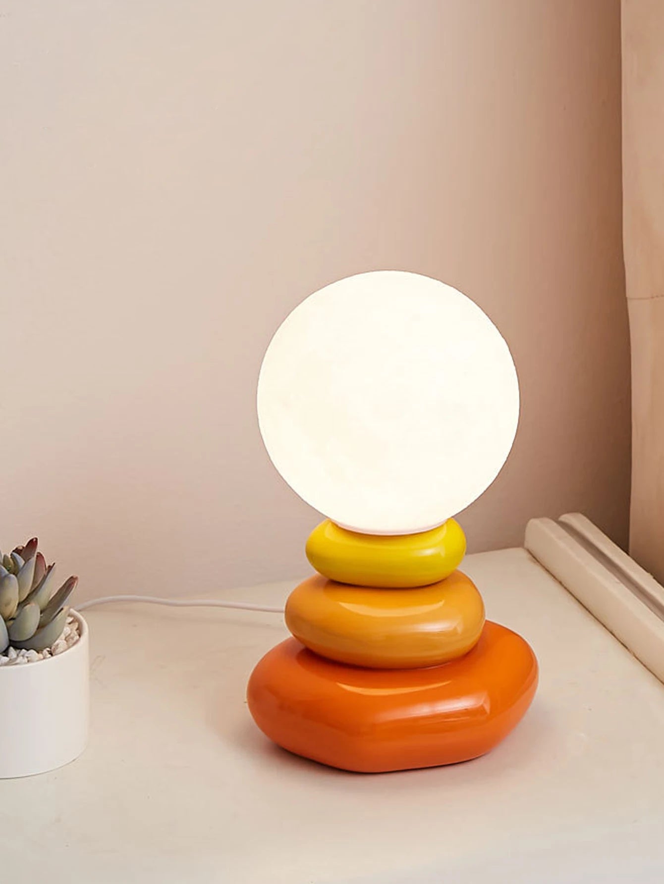 Modern Ceramic LED Table Lamp – Minimalist Bedroom & Home Décor Light