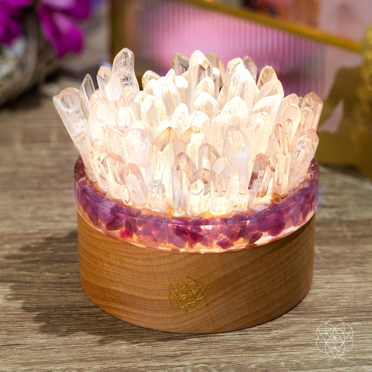 Find My Peace - Quartz & Tourmaline Lamp of Blooming Tranquility Conscious Items