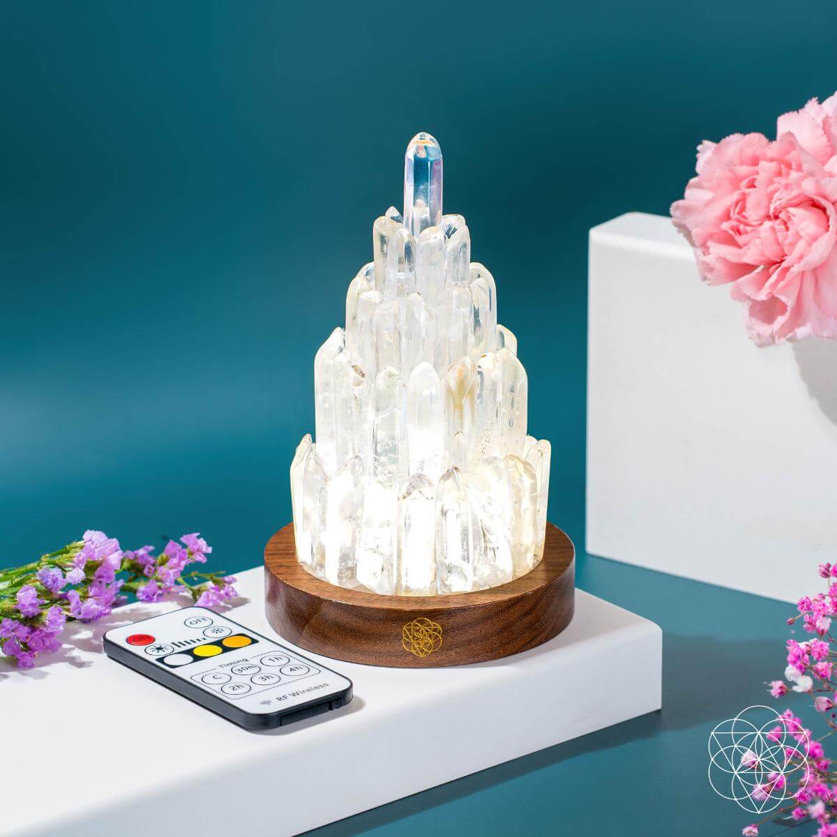 The Clear Quartz Manifestation Tower Lamp Conscious Items