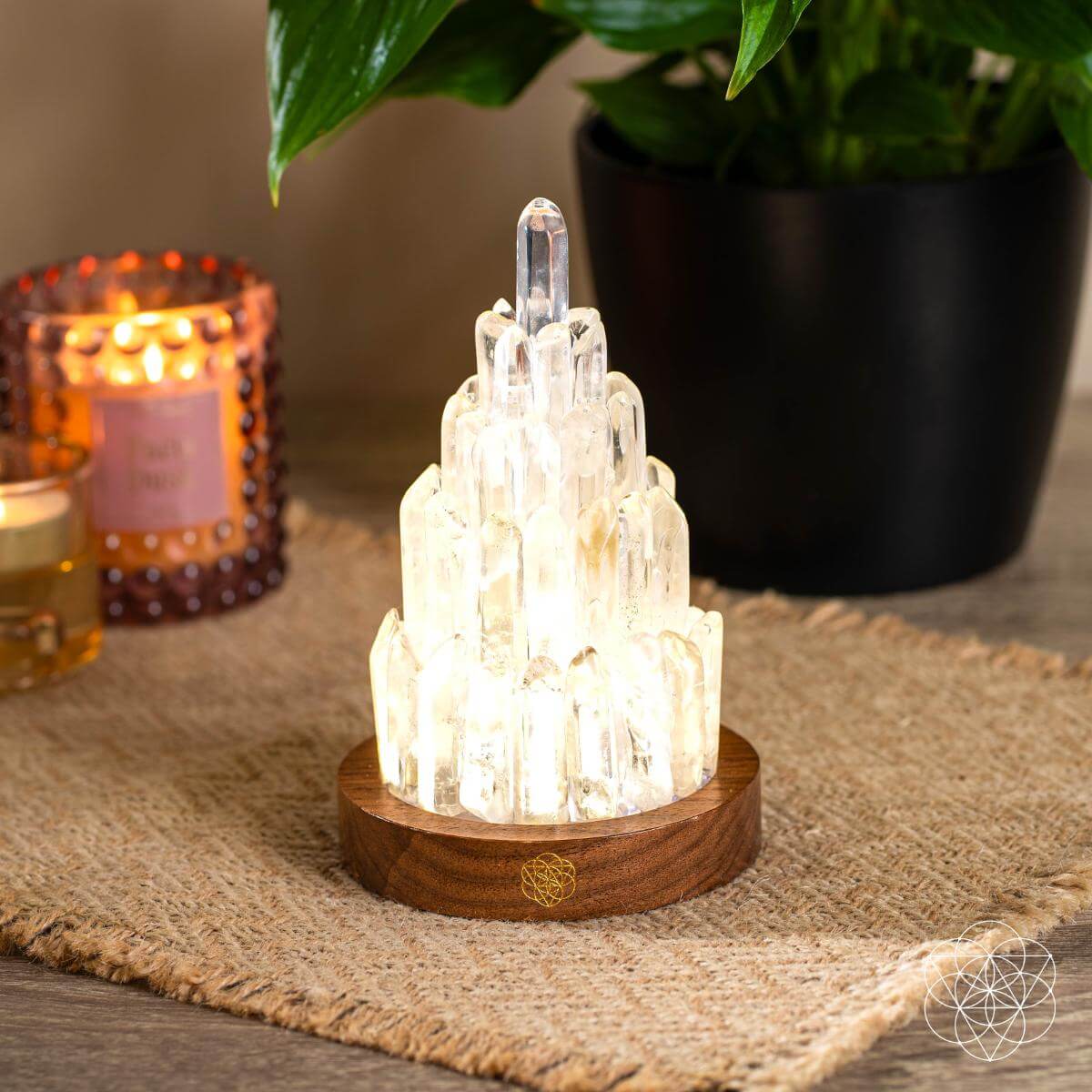 The Clear Quartz Manifestation Tower Lamp Conscious Items